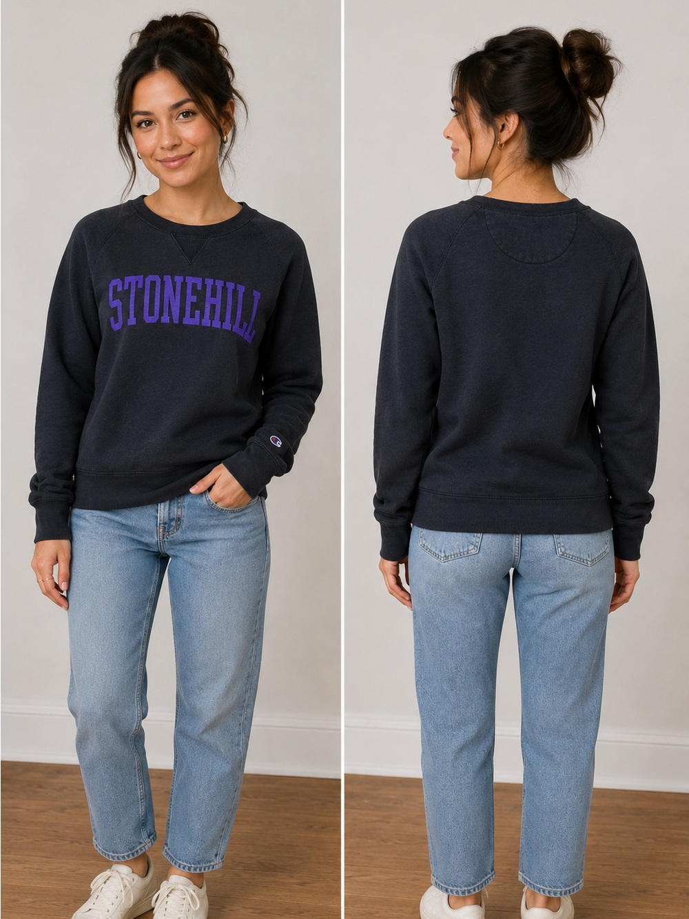 Champion Reverse Weave Stonehill
Crewneck Sweatshirt M Black Purple